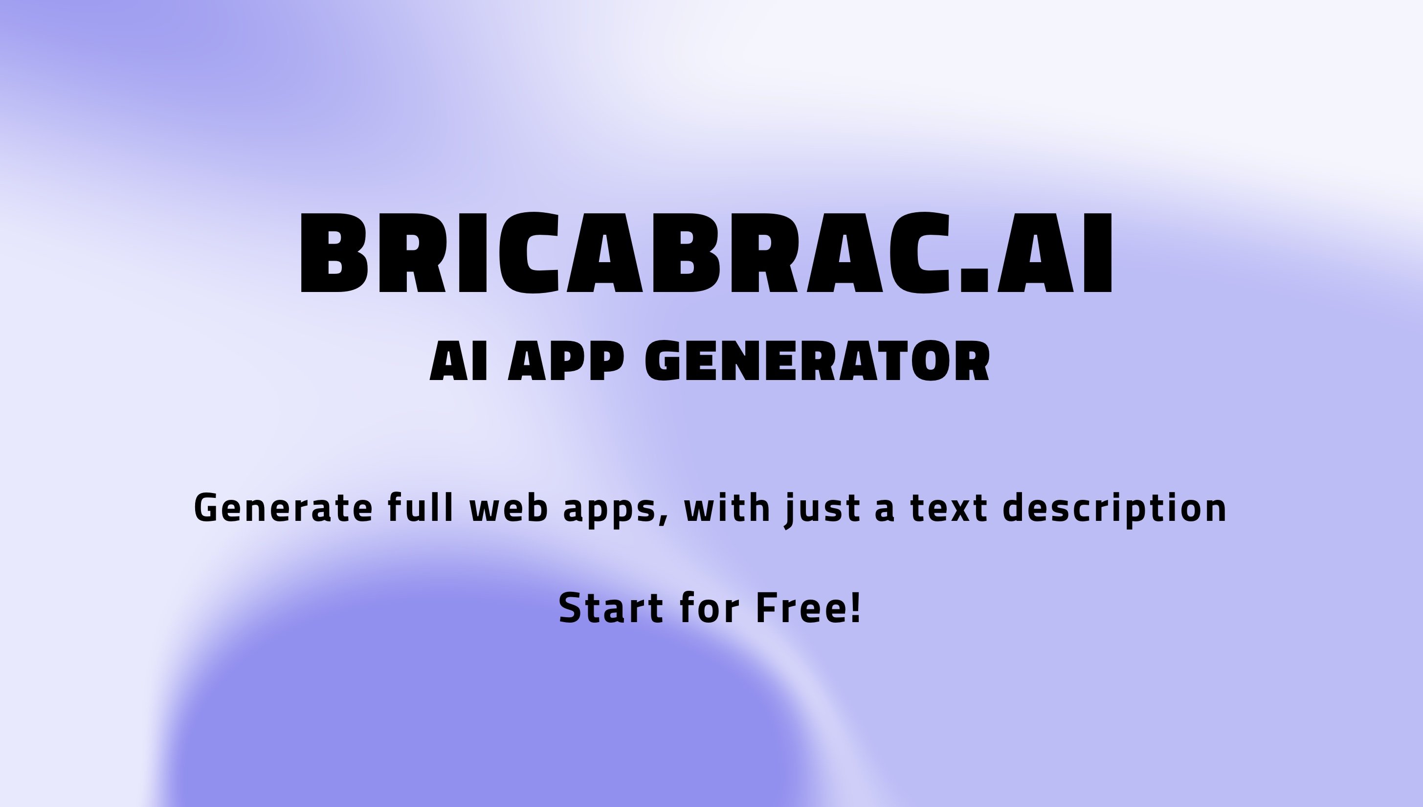 Bricabrac AI Text To App Generator Bricabrac ai text to app generator